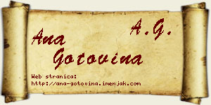 Ana Gotovina vizit kartica
